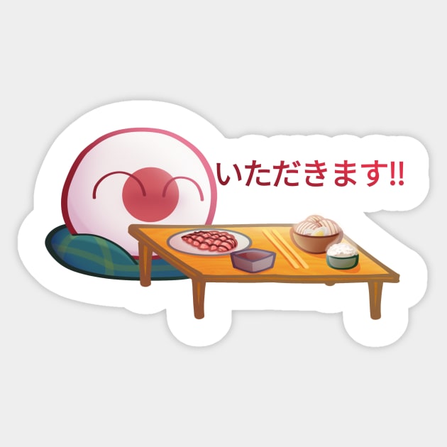 Japanball Itadakimasu! - Countryballs Sticker by Brazilball Stikers